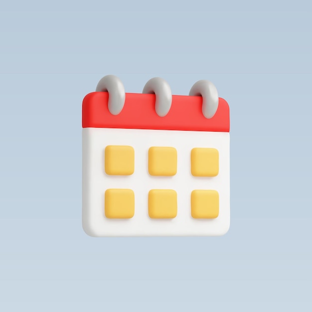 3D-realistisches Kalender-Symbol Vektor-Illustration