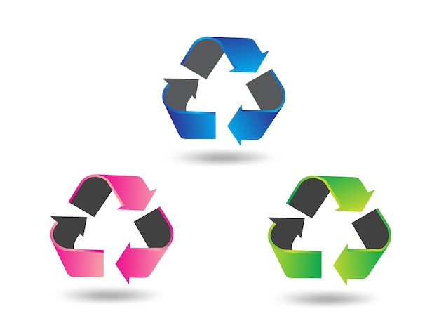 Vektor 3d-recycling-symbol