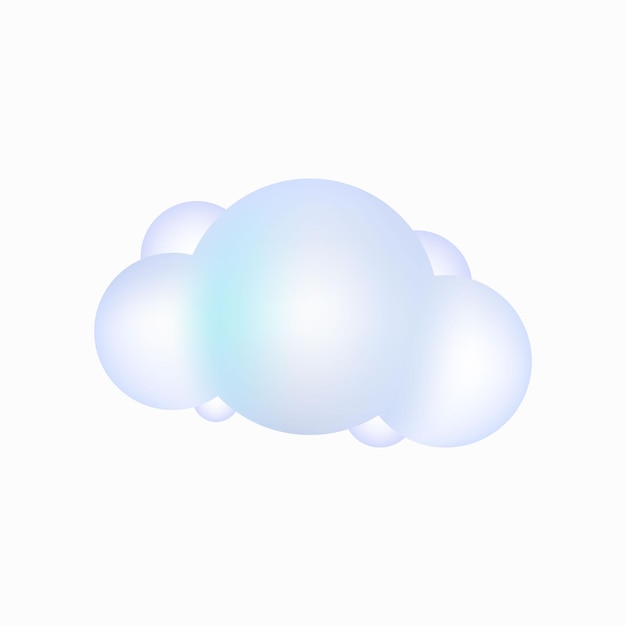 3d-render cloud einfaches design clipart