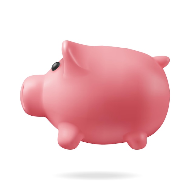 3d-render-kunststoff-sparschwein für geld