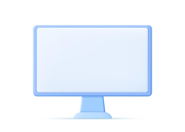 3D-Rendering Computer-LCD-Monitor