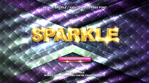 3D-Rendering mit Glanzgolden-Text-Effekt-Animation