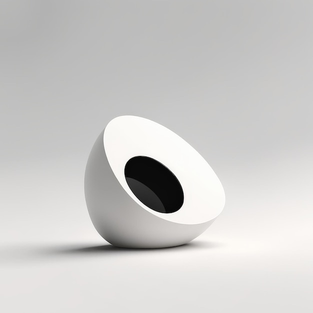 3D-Rendering von abstrakter weißer runde Kugel auf Studio-Hintergrund