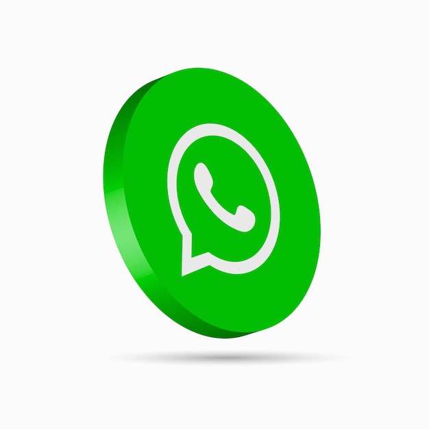 3D-Rendering von WhatsApp-Symbolen