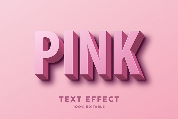 3D rosa Texteffekt