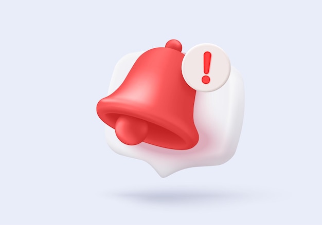 3d-rote Gefahr Aufmerksamkeit für Hilfe oder Notfallbenachrichtigung Warnmeldung bei Rettung Warnmeldungen laut Alarm wichtig für Sicherheit Notfallkonzept 3d-Warnung Notfall-Tasten Vektor-Icon-Render-Illustration