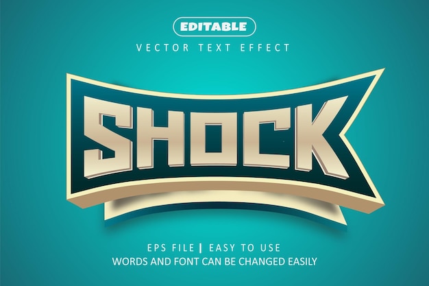 Vektor 3d-shock-texteffekt