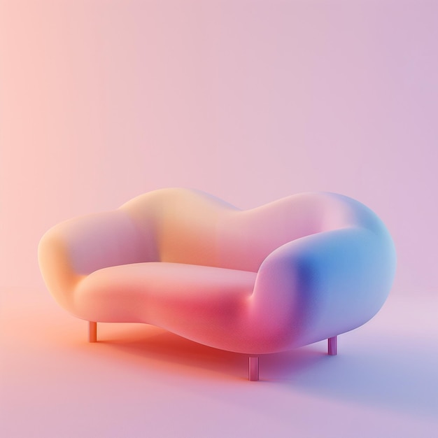 Vektor 3d-sofa-rendering