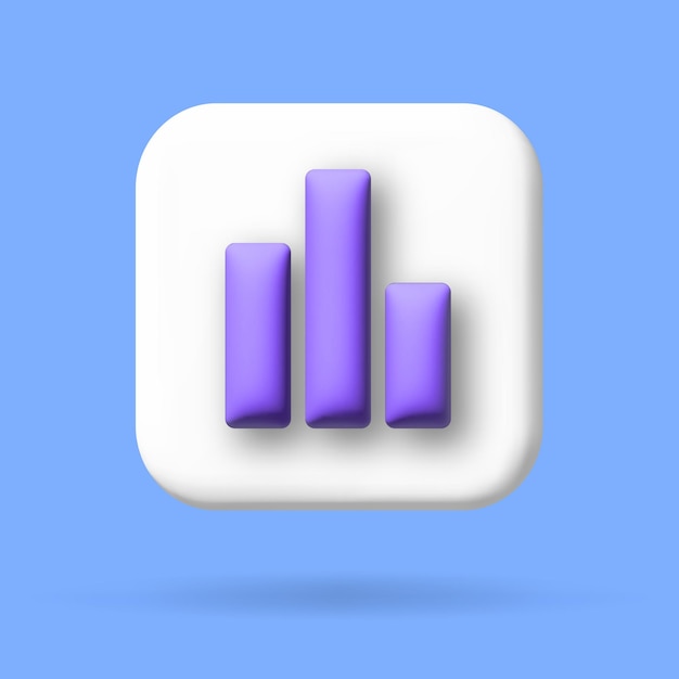 3D-Statistiken Grafisches Icon-Analytics-Diagramm