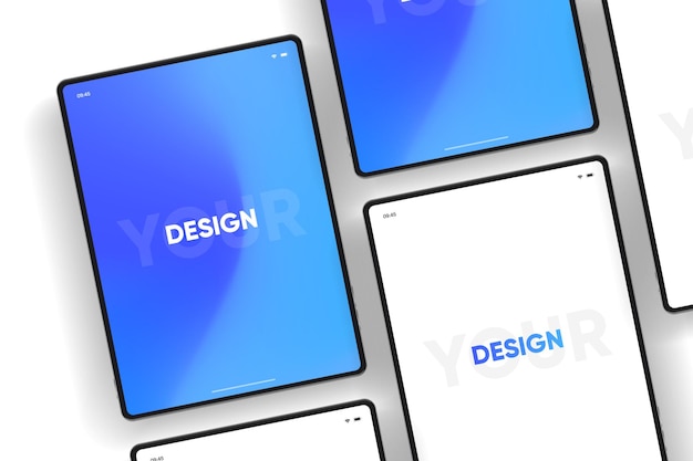 3D-Tablet-Rahmen weniger leerer Bildschirm Leerbildschirm Gerät Tablet-Mockup-Element Kann für Mobilgeräte verwendet werden