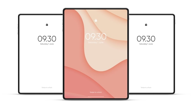 3D-Tablet-Rahmen weniger leerer Bildschirm Leerbildschirm Gerät Tablet-Mockup-Element Kann für Mobilgeräte verwendet werden