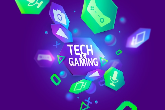 3d tech & gaming hintergrund