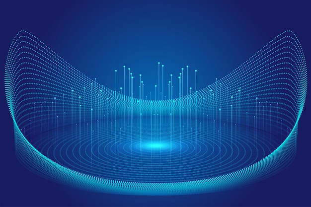 3D-Technologie Sinn Raum Sinn Stand Lumineszenzstrahl Big Data Hintergrund