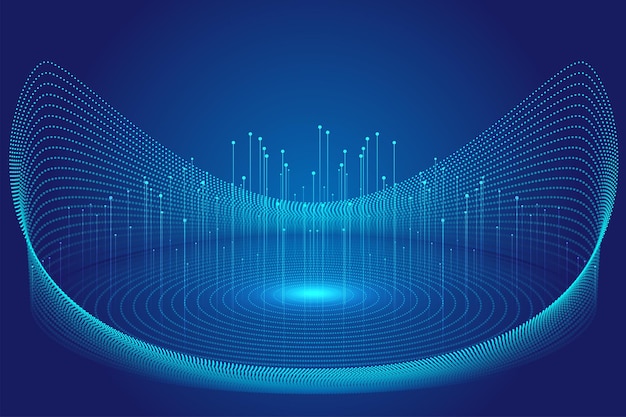 3D-Technologie Sinn Raum Sinn Stand Lumineszenzstrahl Big Data Hintergrund