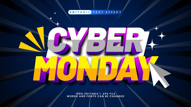 3D-Text-Effekt Cyber Montag
