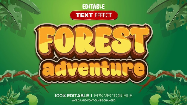 3D-Text-Effekt mit einem Dschungel-Thema