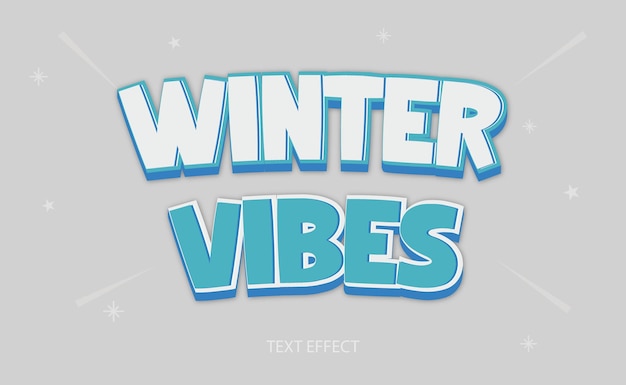 3D-Text-Effekt Winter-Vibes