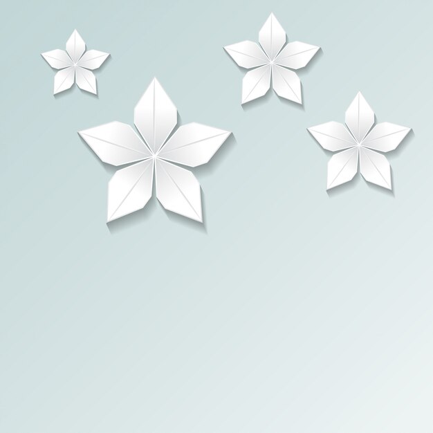 3d übertragen, abstrakte Weißbuchblumen