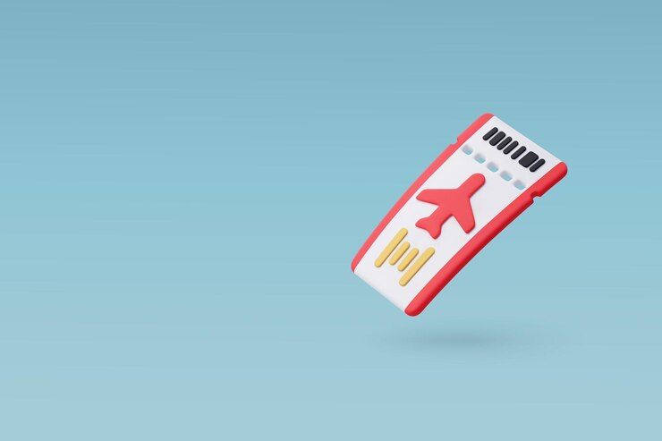 Vektor 3d-vektor-bordkarte für fluggesellschaften, urlaub, reisen und transportkonzept