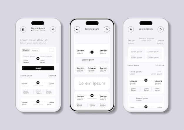 3D-Vektorillustration von flachem UI- oder UX-Design