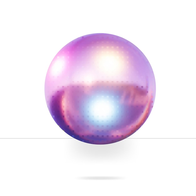 3D-Vektorkugel holografische Formen