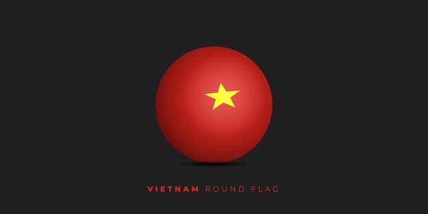3D-Vietnam-Ball-Flaggendesign für Vietnam-Unabhängigkeitstag oder Nationaltag
