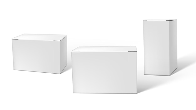 3D-weißer geschlossener klarer Kartonbehälter