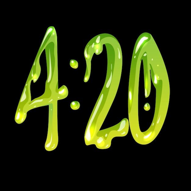 4 20 hanf cannabis tag vektor-illustration druckvorlage