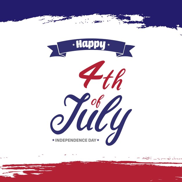 Vektor 4. juli, design des unabhängigkeitstages der vereinigten staaten, usa, bundesstaatlicher patriotischer feiertag