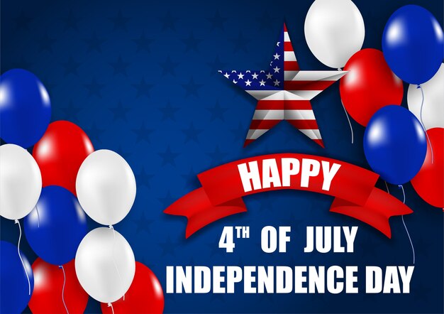 4. Juli Glücklicher Unabhängigkeitstag USA