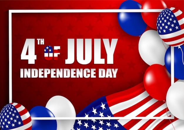 4. Juli Glücklicher Unabhängigkeitstag USA