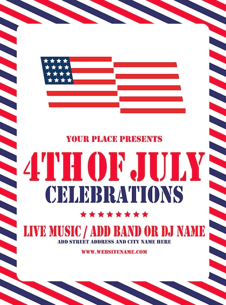 4. juli-party-feier-plakat-flyer-social-media-post-design