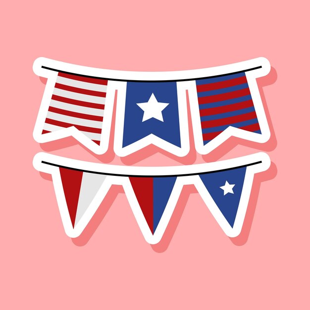 4. Juli Sticker-Sammlung