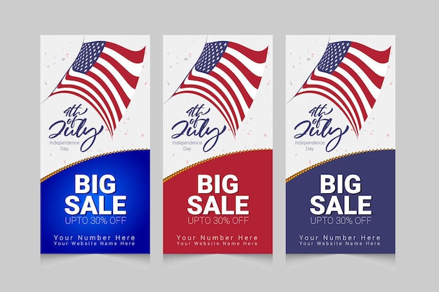 4. Juli Unabhängigkeitstag der USA Roll Up Banner