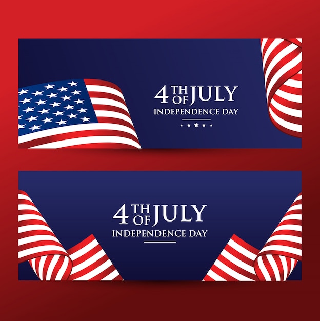 4. Juli Unabhängigkeitstag mit der amerikanischen Flagge