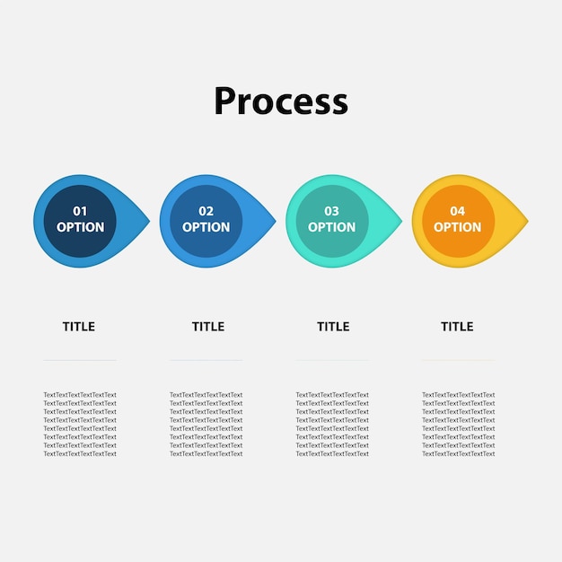 Vektor 4 optionen infografik-vorlage mit details