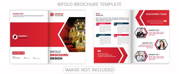Vektor 4-seitiges broschürendesign jahresbericht firmenprofil design einer unternehmensbroschüre
