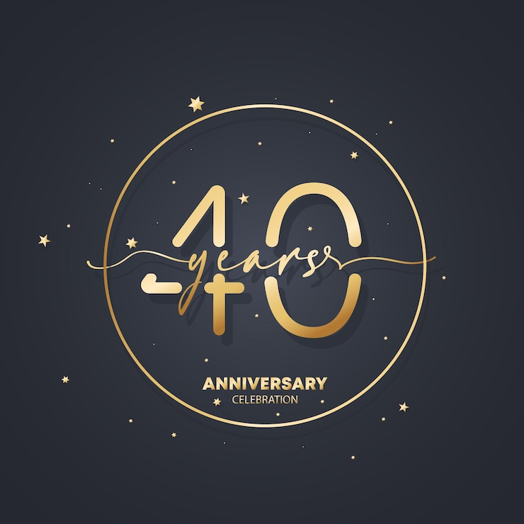 Vektor 40 jahre jubiläums-logo-vorlage. 40. geburtstag, hochzeitstag-symbol. trendiges symbolbild. vektor-eps 10. auf hintergrund isoliert.