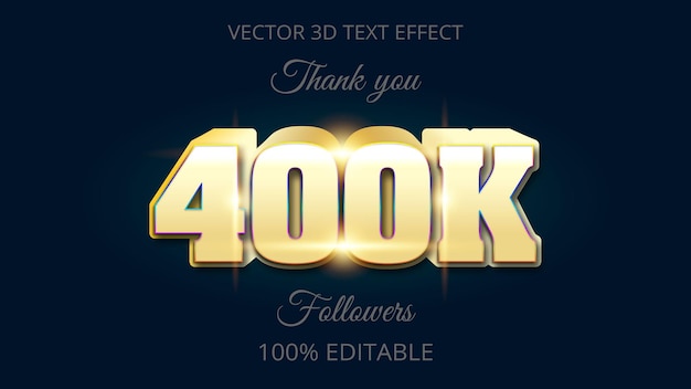 400k 3D-Texteffekt Kreatives Design