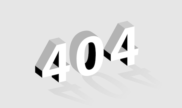 404-Fehler Seitenvorlage für Website Hoppla Seite nicht gefunden Bannerdesign mit unterschiedlichem geometrischem Element Moderne Vektorillustration