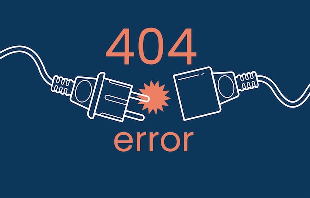 404-fehler trennen des elektrischen steckers und der steckdose