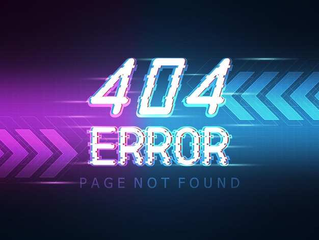 404-fehlermeldungsseite mit technologischer hintergrundabbildung nicht gefunden