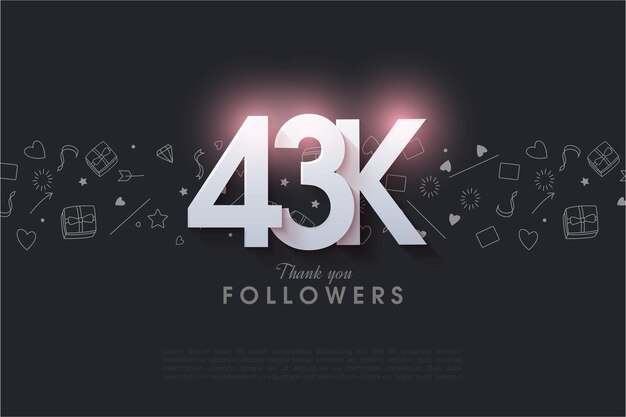 43.000 Follower feiern mit wunderschönem lila Pseudo-Lichteffekt.