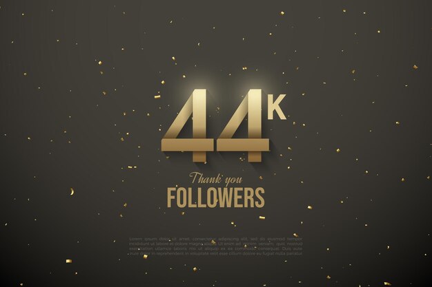 44.000 Follower mit Abbildung von Papierfiguren.