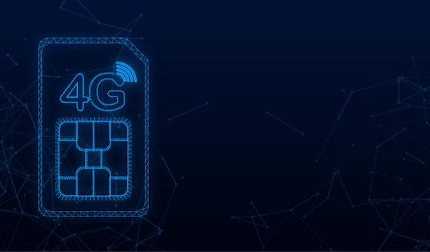 4g-symbol plexus, mobile kommunikationstechnologie und smartphone-netzwerk. vektor-illustration.