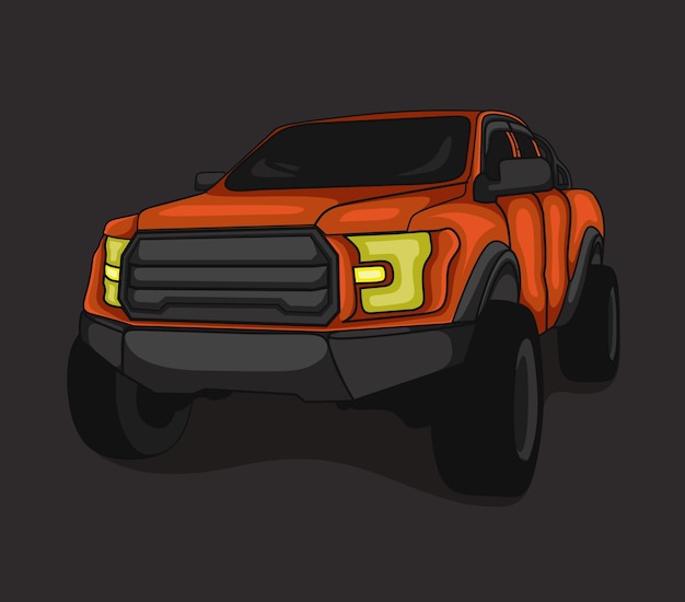 4wd auto-stadt-vektor-illustration