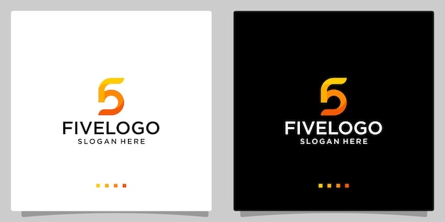 5 buntes konzept-logo-design