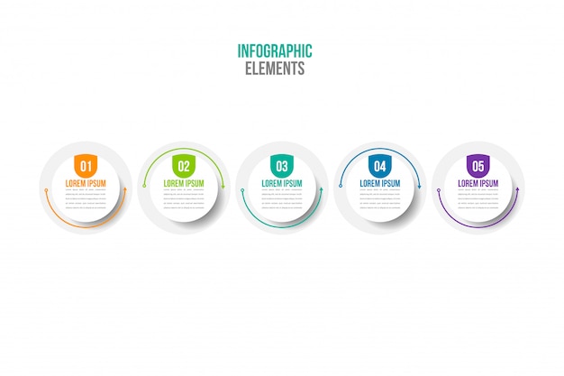 5 schritt infografik-vorlage