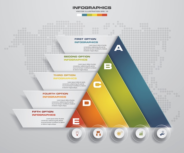 5 schritte der vorlage infographics-vorlage