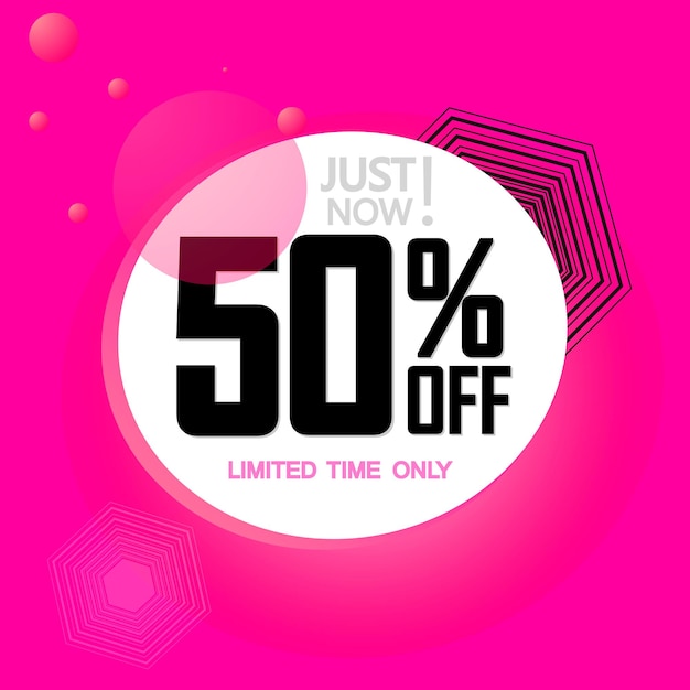 50 % Rabatt auf Poster-Design-Vorlage
